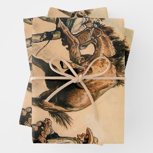 "Mule" Westerne kunst van Will James Inpakpapier Vel (In situ)