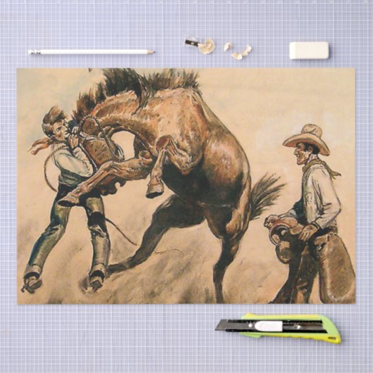 "Mule" Westerne kunst van Will James Tissuepapier (Craft)