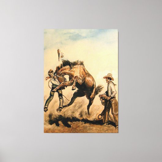 “Mule” Westerse kunst van Will James Canvas Afdruk (Voorkant)