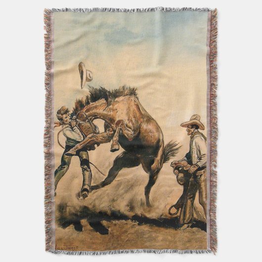 “Mule” Westerse kunst van Will James Deken (Voorkant Verticaal)