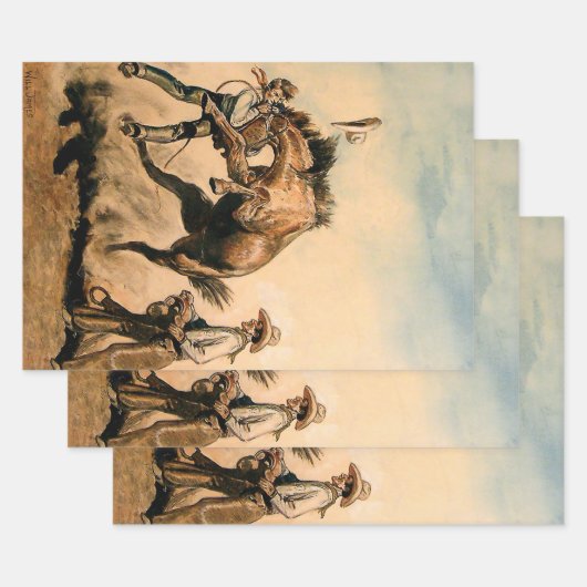 “Mule” Westerse kunst van Will James Inpakpapier Vel (Set)