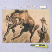 “Mule” Westerse kunst van Will James Tissuepapier (Craft)