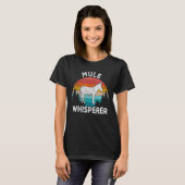 Mule Whisperer Mule Quote Retro T-shirt (Voorkant volledig)