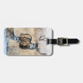 Mulehertenbok en -geit bagagelabel (Voorkant horizontaal)