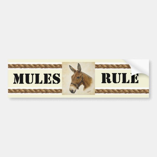 Mules Rule Bumper Sticker (Voorkant)