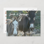 Mules-save the date-aanpassen aankondigingskaart (Voorkant / Achterkant)