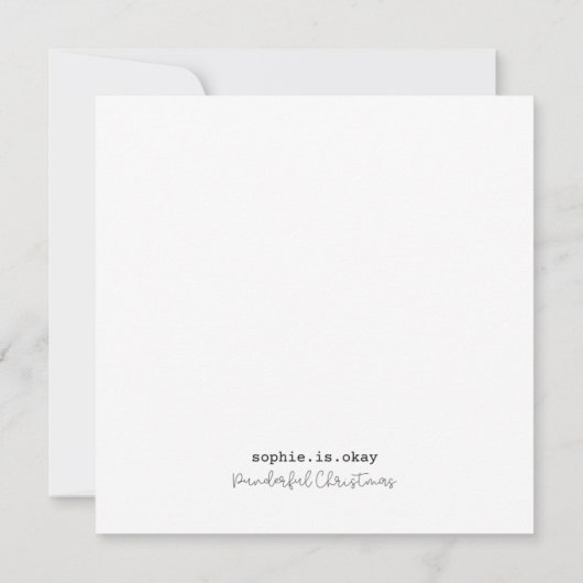 Muletide Greetings - kerstkaart (Achterkant)