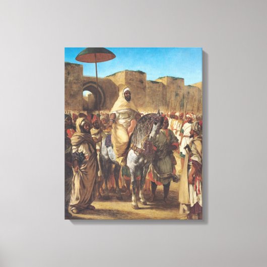 Muley Abd-ar-Rhaman , de sultan van Marokko Canvas Afdruk (Voorkant)