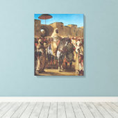 Muley Abd-ar-Rhaman , de sultan van Marokko Canvas Afdruk (Insitu (Houten vloer))