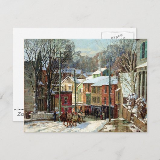 Mulhaupt - Winter in Gloucester Briefkaart (Voorkant / Achterkant)