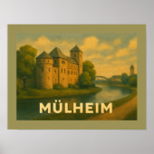 Mülheim Duitsland Stad Kunst Poster (Voorkant)