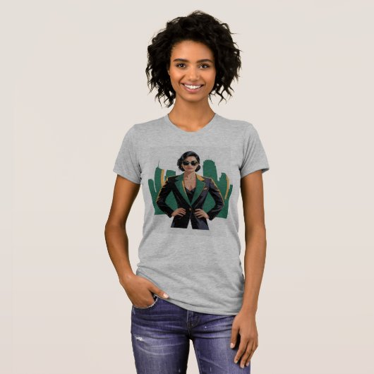 Mulher Chefe Brasileira Boss Lady Camiseta Empoder T-shirt (Voorkant volledig)
