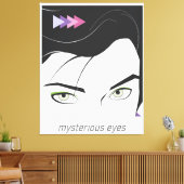 Mulher com Olhos Misteriosos Canvas Afdruk (Insitu (Woonkamer))