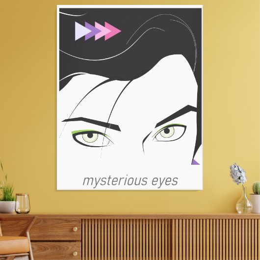 Mulher com Olhos Misteriosos Canvas Afdruk (Insitu (Woonkamer))