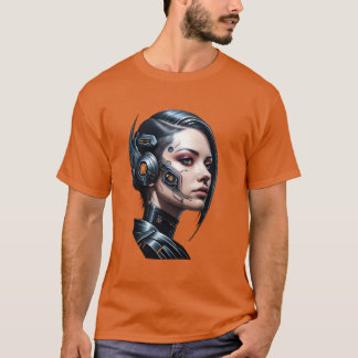 mulher cyberpunk t-shirt