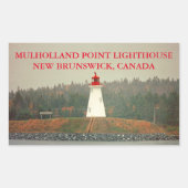 Mulholland Point Lighthouse, NB Canada Stickers (Voorkant)