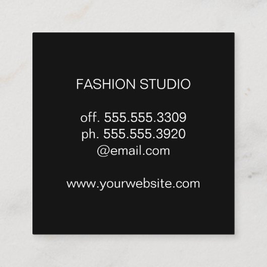 Mulit Facted Slate Vierkante Visitekaartje (Achterkant)