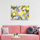 MULITCOLORED FLORAL ACHGROUND PATROON CANVAS AFDRUK (Insitu (Woonkamer))