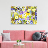 MULITCOLORED FLORAL ACHGROUND PATROON CANVAS AFDRUK (Insitu (Woonkamer))
