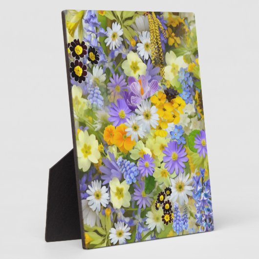 MULITCOLORED FLORAL ACHGROUND PATROON FOTOPLAAT (Zijkant)