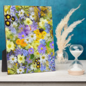 MULITCOLORED FLORAL ACHGROUND PATROON FOTOPLAAT (Zijkant)