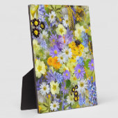 MULITCOLORED FLORAL ACHGROUND PATROON FOTOPLAAT (Zijkant)