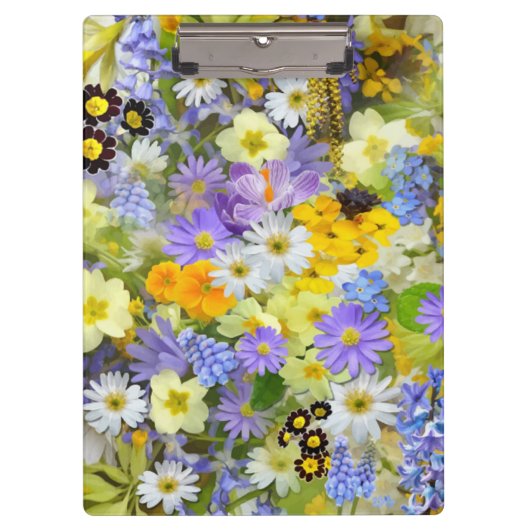 MULITCOLORED FLORAL ACHGROUND PATROON KLEMBORD (Voorkant)