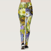 MULITCOLORED FLORAL ACHGROUND PATROON LEGGINGS (Achterkant)