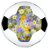 MULITCOLORED FLORAL ACHGROUND PATROON VOETBAL (Gedraaid)