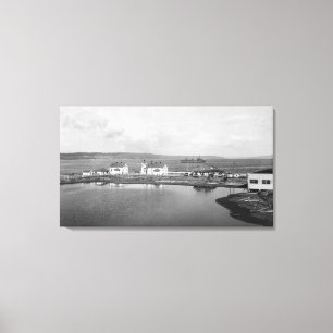 Mulkilteo, WA - Foto van het Uitzicht van de vuurt Canvas Afdruk