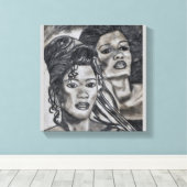 MULLATO BEAUTY canvas Afdruk (Insitu (Houten vloer))