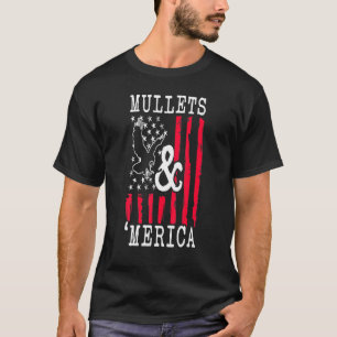 Mulle USA Eagle Mullet Merica Amerikaans FLA T-shirt