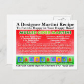 Mulled Cider Christmas Martini Recept Briefkaart (Voorkant / Achterkant)