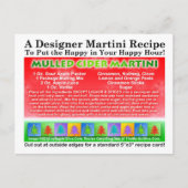 Mulled Cider Christmas Martini Recept Briefkaart (Voorkant)