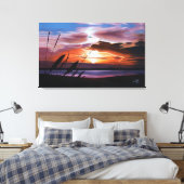 Mulled Mauve zonsondergang Canvas Afdruk (Insitu (Slaapkamer))