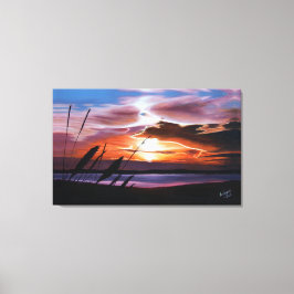 Mulled Mauve zonsondergang Canvas Afdruk