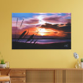 Mulled Mauve zonsondergang Canvas Afdruk (Insitu (Woonkamer))