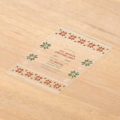 Mulled Spice Ugly Sweater Christmas Party Acryl Uitnodigingen (Laagn)