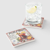 Mulled wijnrecept Marmeren Onderzetter (Zijkant)