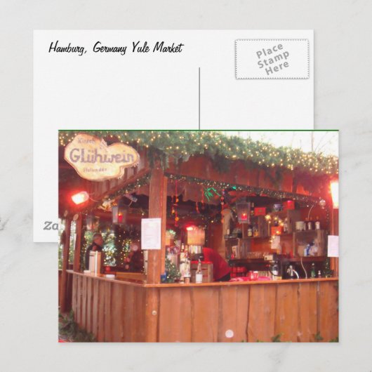 Mulled Wine Booth in Hamburg Briefkaart (Voorkant / Achterkant)