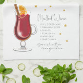 Mulled Wine Drink kerstrecept Theedoek (Gevouwen)