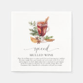 Mulled Wine Recept Kit Kerstmis Servet (Voorkant)
