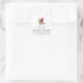 Mulled Wine Recept Kit Kerstmis Vierkante Sticker (Tas)