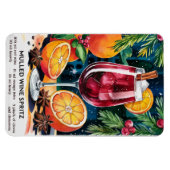 Mulled Wine Spritz Vakantie Cocktail Recept Magneet (Horizontaal)