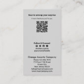 Mulled Wine Theme - Surprise QR Winter Dank u Visitekaartje (Achterkant)