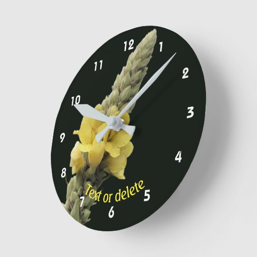 Mullein Flower Personalized   Ronde Klok (Hoek)