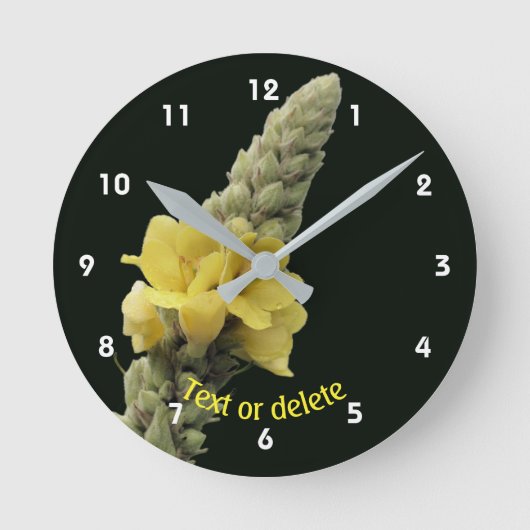 Mullein Flower Personalized   Ronde Klok (Voorkant)