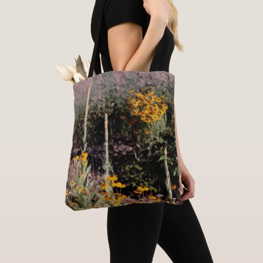 Mulleins Black Eyed Susan Bloemen Schilderen Tote Bag (Dichtbij)