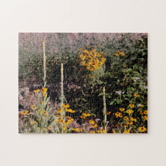 Mulleins Black Eyed Susan Flower Art Legpuzzel (Horizontaal)