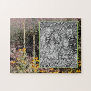 Mulleins Black Eyed Susan Flowers Uw foto toevoege Legpuzzel